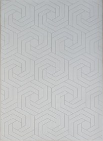 Koberec Zen Garden 2401 WHITE – biely obdĺžnikový koberec s vzorom Rozmer: 200x290 cm