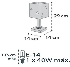 Dalber D-73241 - Detská lampička HELLO LITTLE 1xE14/40W/230V