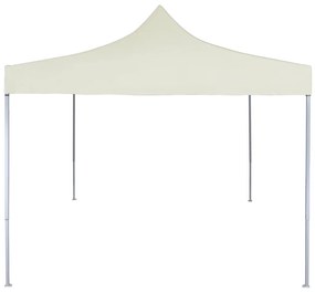vidaXL Profesionálny skladací párty stan 2x2 m, oceľ, krémový