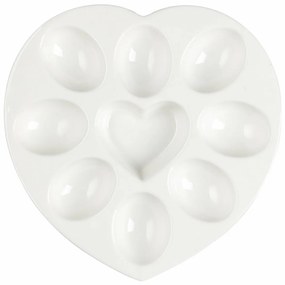 Florina Porcelánový tanier na vajíčka Heart, 20 x 20 cm