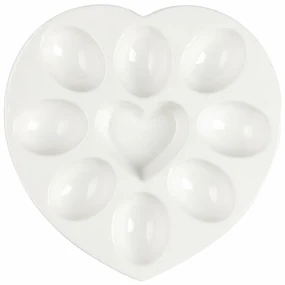 Florina Porcelánový tanier na vajíčka Heart, 20 x 20 cm