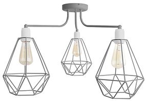 Luster KARO 3xE27/15W/230V šedá