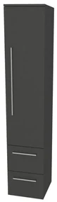 Mereo, Mereo Bino, kúpeľňová skrinka vysoká 163 cm, pravá, Multidecor, Šedá diamant, MER-CN698SEDD