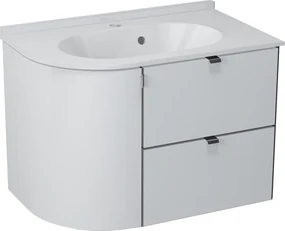 Sapho Sapho, PULSE umývadlová skrinka 75x52x45 cm, pravá, biela/antracit, PU076-3034