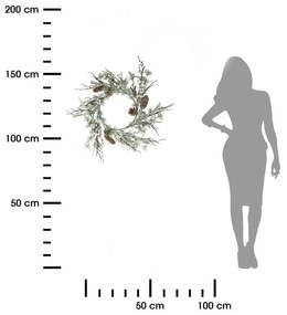 Vianočný veniec Snowy 54 cm