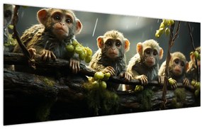Obraz - Opičky (120x50 cm)