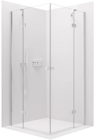 Cerano Marino Duo, sprchovací kút 90(dvere) x 90(dvere), 6mm číre sklo, chrómový profil, CER-CER-422910