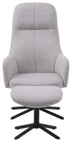 Svetlosivé otočné relaxačné kreslo Manning – Unique Furniture