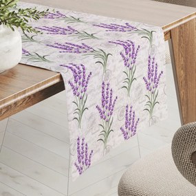 Biante Dekoračný behúň na stôl PML-033 Provence levandule 45x140 cm