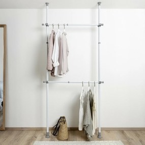 Wenko Set 2 teleskopických horizontálnych tyčí Herkules, biela