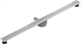 MEXEN Flat nerezový sprchový žľab s rotačným 360° sifónom 160 cm, vzor SLIM, nerezová, 1041160