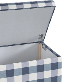 Truhlica čalúnená farba produktu tmavomodrá látka vzorované
