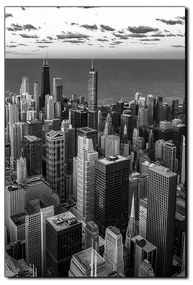 Obraz na plátne - Mrakodrapy v Chicagu - obdĺžnik 7268QA (120x80 cm)