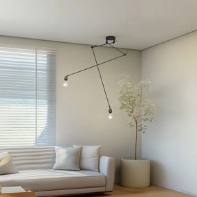 Moderné závesné svietidlo čierne bez tienidla 2-svetlo - Blitz