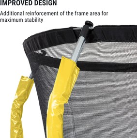KLARFIT Jumpstarter, trampolína, 2,5 m Ø, sieť 120 kg max., 195 cm Ø skákacia plocha