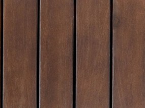 Záhradná lavica z akáciového dreva s úložným priestorom 120 cm tmavá SOVANA Beliani