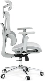 Kancelárska ergonomická stolička PORTE II — sieťovina, sivá