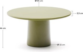 Betónový okrúhly Záhradný konferenčný stolík ø 85 cm Albanella – Kave Home