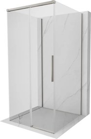 Mexen Rox-3S, 3-stenný sprchový kút 100 x 100 cm, 8mm číre sklo, oceľový profil, 8C2-100-100-97-00-3S