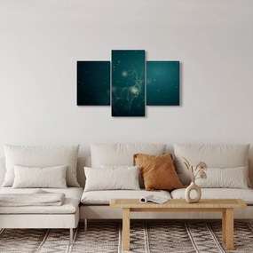 Obraz - Magický jeleň v noci (90x60 cm)