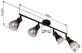 Globo 54312-4 - Bodové svietidlo SATELLA 4xE14/25W/230V čierna