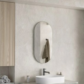 Erga Oval, oválne zrkadlo 40x80cm, ERG-V01-OVAL-4080-CL