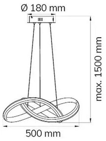Wofi 6823.01.10.9500 - LED Stmievateľný luster na lanku SOLO LED/28W/230V