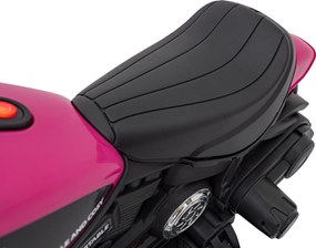 Ramiz Elektrická motorka Chopper FASTER pre deti ružová + FM rádio + audio panel + LED