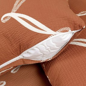 Goldea krepové posteľné obliečky deluxe - dizajnové laná na škoricovom 140 x 200 a 70 x 90 cm