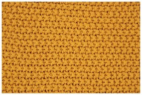 Žltá pletená deka z recyklovanej bavlny 130x170 cm Santos – House Nordic