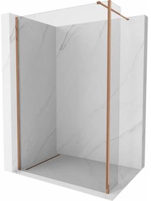 Mexen Kioto, sprchový kút typ Walk-in 90 x 30 cm, 8mm číre sklo, profil ružové zlato, 800-090-212-60-00-030