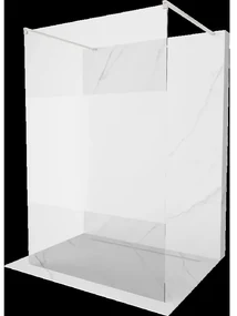 Mexen Kioto voľne stojaca sprchová zástena 110 x 200 cm, transparentné/mätové 8 mm, kartáčovaný nikl - 800-110-002-97-35
