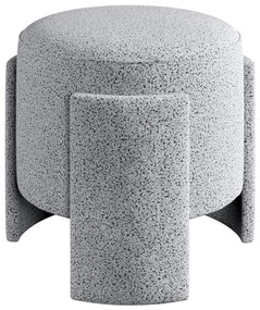 Taburet ROCKET, priemer 39 cm, sivý