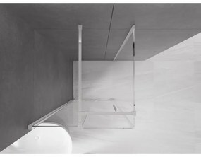 Mexen Velar, sprchový kút s posuvnými dverami 110(dvere) x 110(stena) cm, 8mm číre sklo, chrómový profil, 871-110-110-01-01