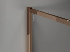 Mexen, Mexen Kioto-XF sprchová stena s rámom 80 x 202 cm, grafit 10 mm, ružové zlato - 800-080-104-60-40-X