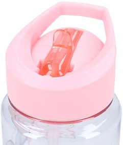 Dievčenská plastová fľaša na pitie Lilo &amp; Stitch so slamkou - 450 ml