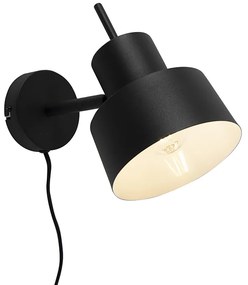 Retro nástenná lampa čierna - Chappie