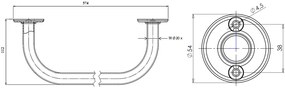 Aqualine Aqualine, Sušiak pevný 50cm, biela, 8010