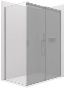 CERANO - Sprchová zástena pre dvere Santoro L/P - 8 mm - chróm, transparentné sklo - 70x195 cm - jednodielna pevná, CER-CER-537466