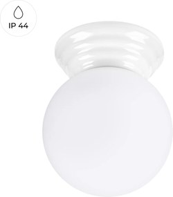 Stropné svietidlo Zori, 1x biele sklenené tienidlo, w