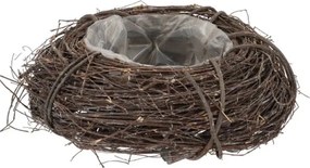 Šedý kvetináč veniec z brestových vetiev Elm Branch - Ø 30*10 cm