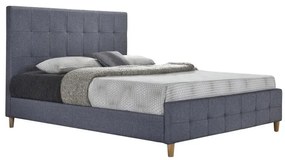 Kondela Manželská posteľ, BALDER NEW, sivá, 160x200