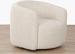 Otočné kreslo Alken, krémovo-béžová látka%