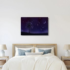 Obraz - Noc zachytená ilustrácou (90x60 cm)