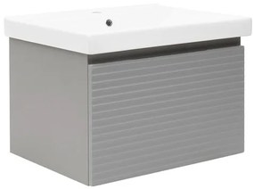 Kúpeľňová skrinka s umývadlom Naturel Savona 78x43x44, 8 cm sivá mat SAVONA80GMU1, 1 ks