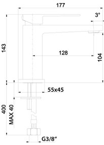 Sapho - Umývadlová batéria LATUS 14 cm matná čierna