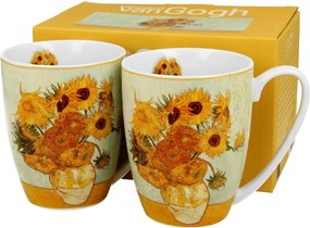 Porcelánový hrnček Van Gogh Sunflowers 350 ml sada 2ks