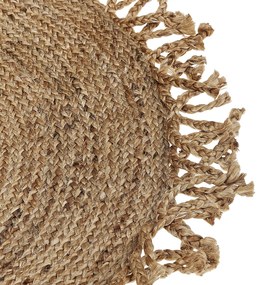Okrúhly jutový koberec ⌀ 120 cm béžový ZONGULDAK Beliani