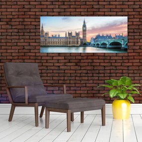 Obraz - Londýn v pastelových farbách (120x50 cm)