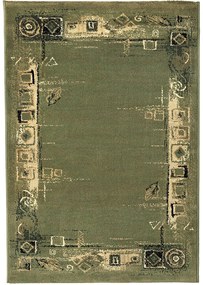 Koberce Breno Kusový koberec SOLID 07/AVA, zelená, viacfarebná,100 x 150 cm